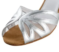 Dame Dansebutikken Anna Kern sølv dansesko 3,5 cm hæl