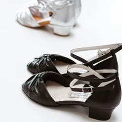 Dame Dansebutikken Anna Kern sølv dansesko 3,5 cm hæl