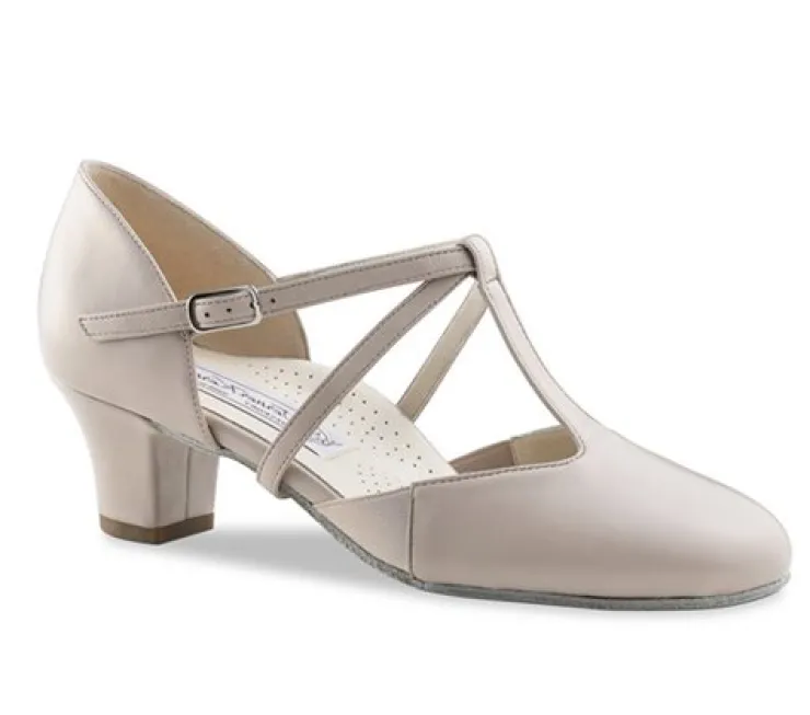 Dame Dansebutikken Beige skind Naia dame dansesko Werner Kern
