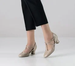 Dame Dansebutikken Beige skind Naia dame dansesko Werner Kern