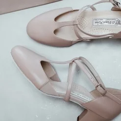 Dame Dansebutikken Beige skind Naia dame dansesko Werner Kern