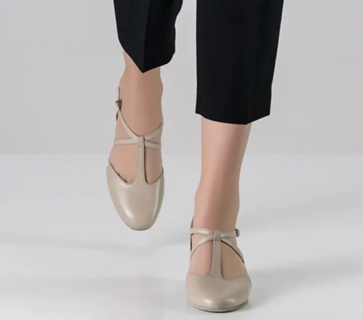 Dame Dansebutikken Beige skind Naia dame dansesko Werner Kern