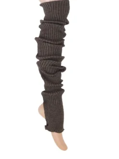 Dansebutikken Benvarmere ribstrik brun 85 cm Seré