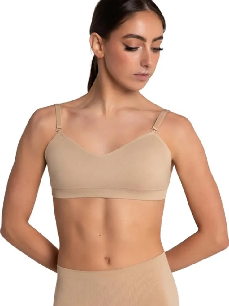 Dame Dansebutikken Capezio hjerteformet bh til dans/ballet/gymnastik