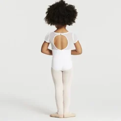 Børn Dansebutikken Capezio hvid dragt med puf ærmer til piger