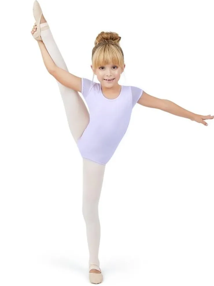 Børn Dansebutikken Capezio lys lavendel dragt med puf ærmer til piger