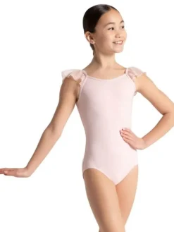Børn Dansebutikken Capezio lyserød dragt med flæse ærmer til piger