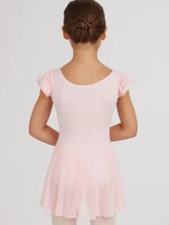 Børn Dansebutikken Capezio rosa dragt m.skørt og puf ærmer til piger