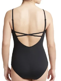 Dame Dansebutikken Capezio sort dragt m/indbygget C - D bh cup
