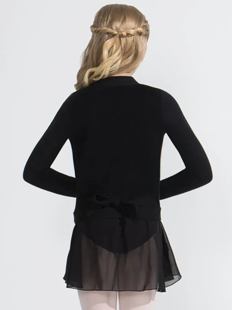 Børn Dansebutikken Capezio sort slå om cardigan