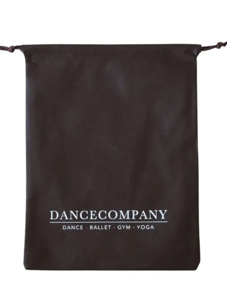 Dansebutikken Dancecompany mørkebrun skopose med logo