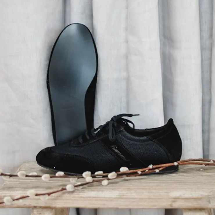 Dansebutikken Diamant sorte dansesneaker vario spin sål til herrer