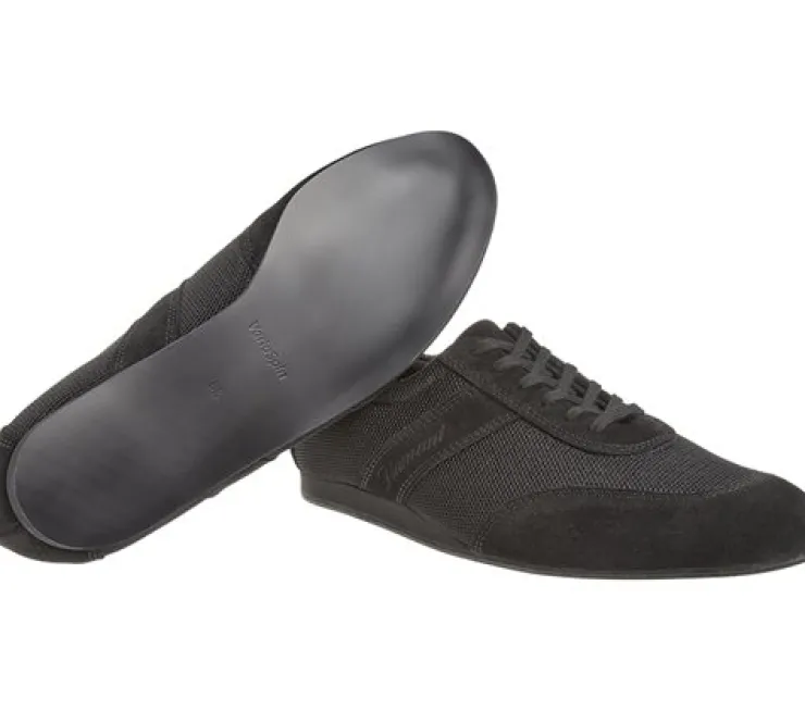 Dansebutikken Diamant sorte dansesneaker vario spin sål til herrer