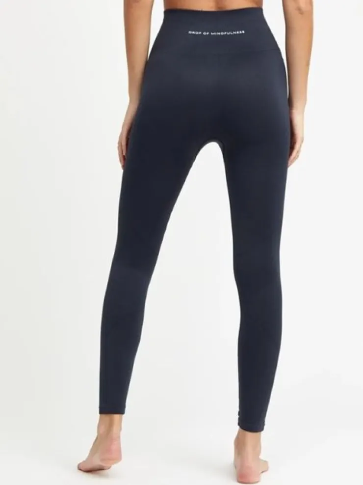 Dansebutikken Drop of mindfulness mørkeblå seamless leggings