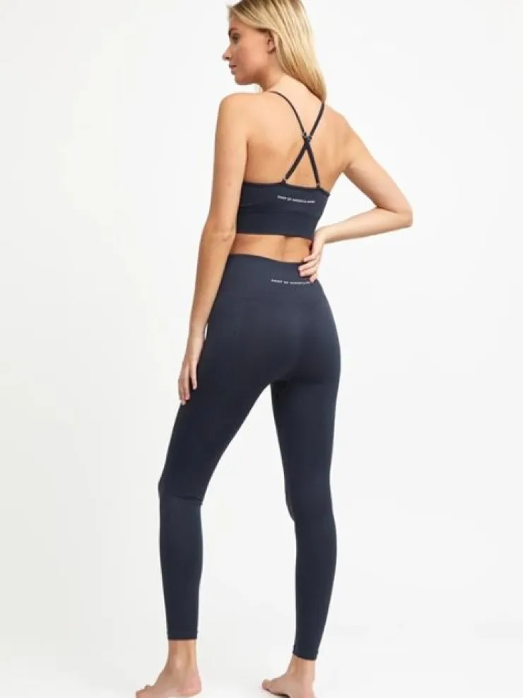Dansebutikken Drop of mindfulness mørkeblå seamless leggings
