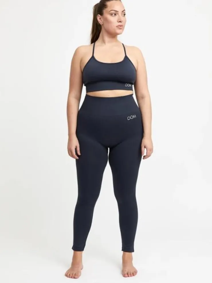 Dansebutikken Drop of mindfulness mørkeblå seamless leggings