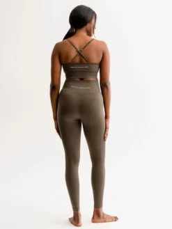 Dansebutikken Drop of mindfulness olivengrønne seamless leggings