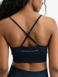 Dame Dansebutikken Drop of mindfulness seamless sports top mørkeblå