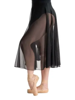 Dame Dansebutikken Flot sort langt balletskørt fra BalletRosa