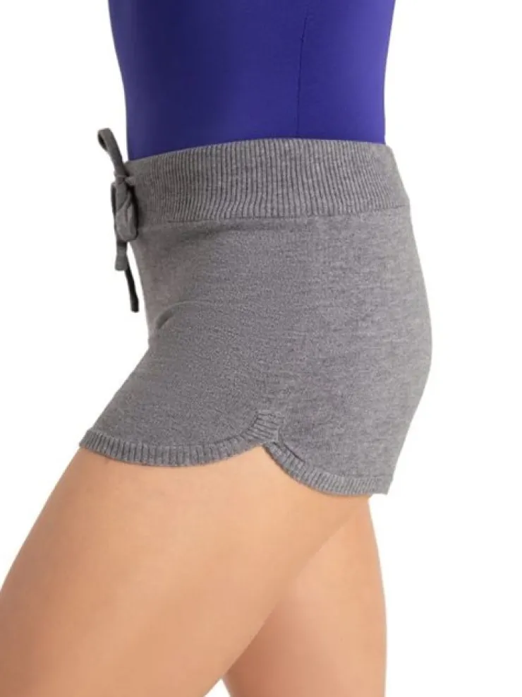 Dame Dansebutikken Grå danse strik shorts fra Capezio