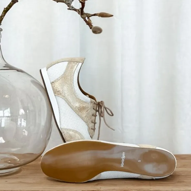 Dame Dansebutikken Guld dansesneakers vario pro med fuld sål