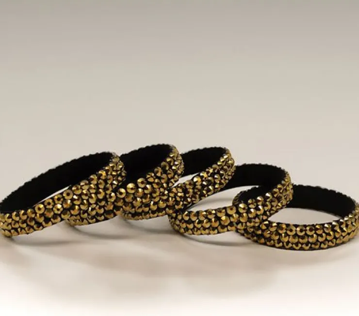 Dansebutikken Guld rhinsten armbånd