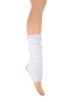 Dansebutikken Hvide benvarmere til ballet og dans - 60 CM