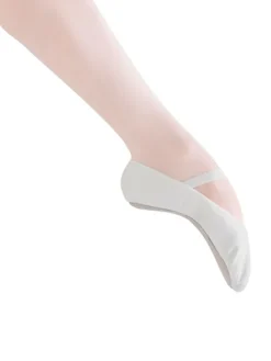 Dansebutikken Hvide bløde balletsko i skind med fuldsål Bloch