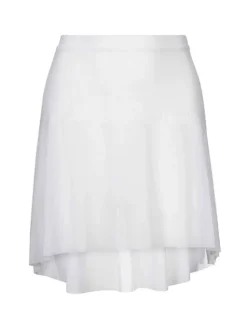 Dame Dansebutikken Hvidt pull on mesh skørt fra Mara Dancewear