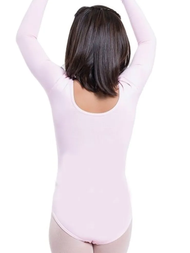 Børn Dansebutikken Lyserød dragt m.langt ærme ballet/gymnastik