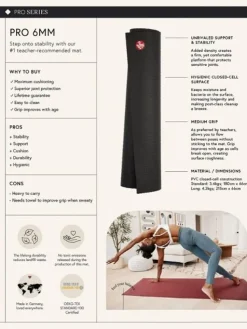 Dansebutikken Manduka blå PRO måtte til yoga