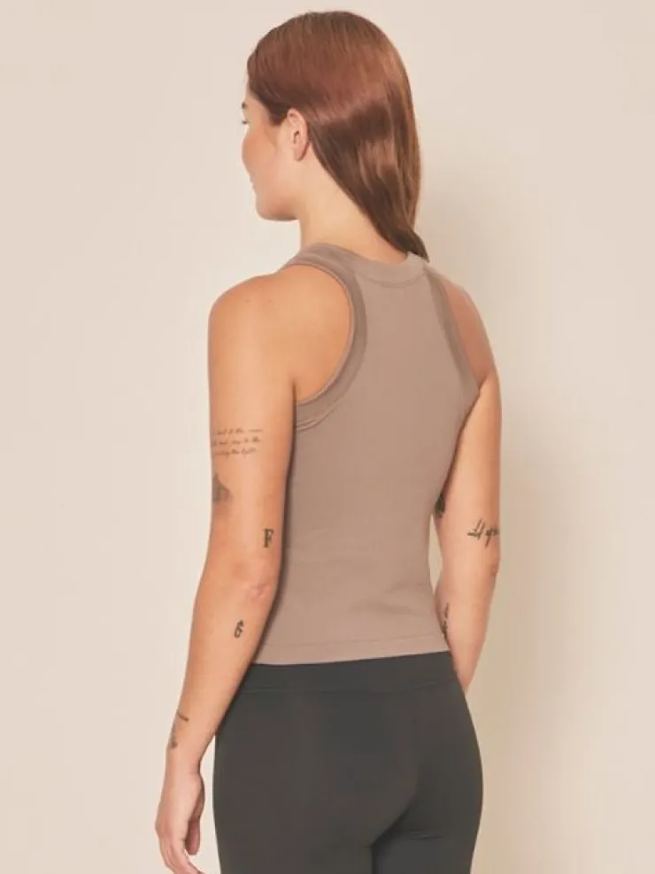 Dame Dansebutikken Moonchild brun tank top