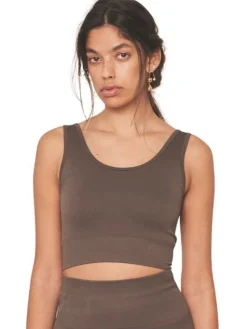Dansebutikken Moonchild crop top i brun