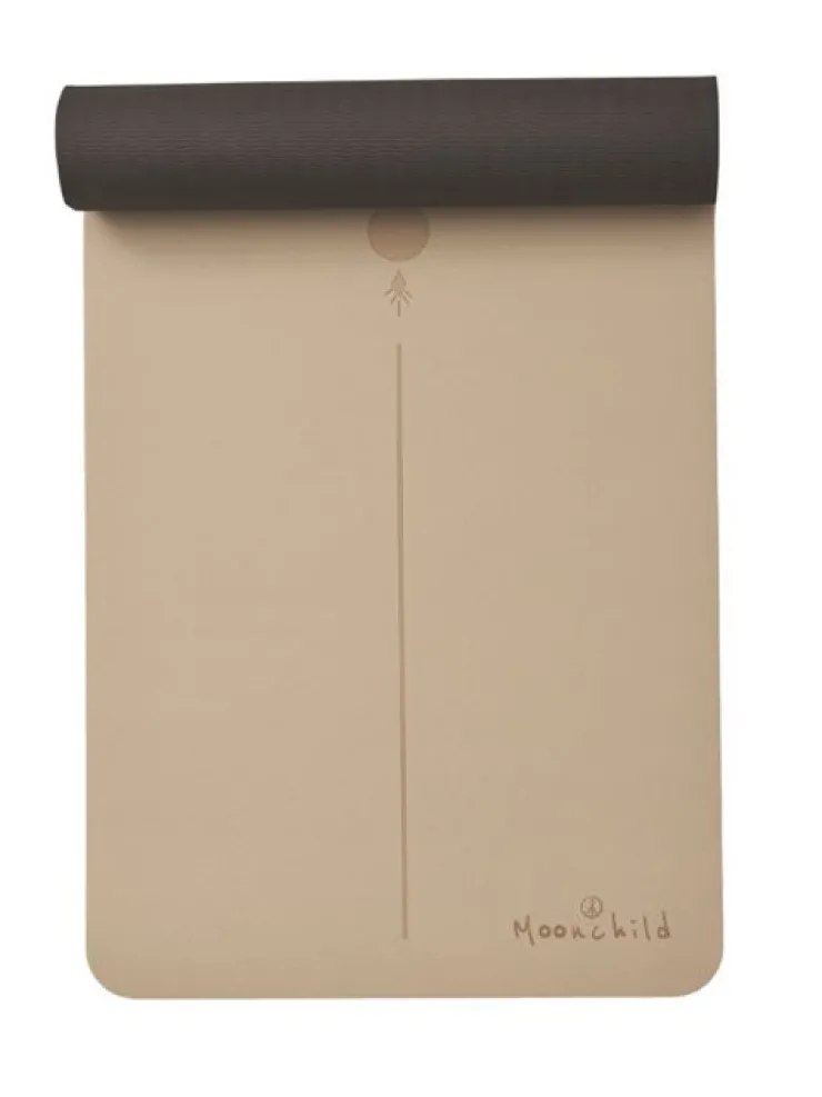 Dansebutikken Moonchild let TPE active yogamåtte for begyndere - beige