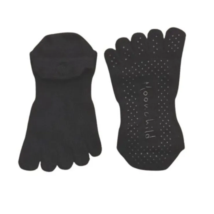 Dansebutikken Moonchild sorte toe socks til yoga