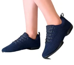 Dame Dansebutikken Mørkeblå sneaker åndbar strik til damer - Suny