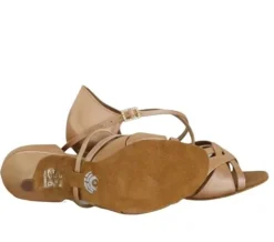 Dame Dansebutikken Peach satin latinsko Mia International dansesko