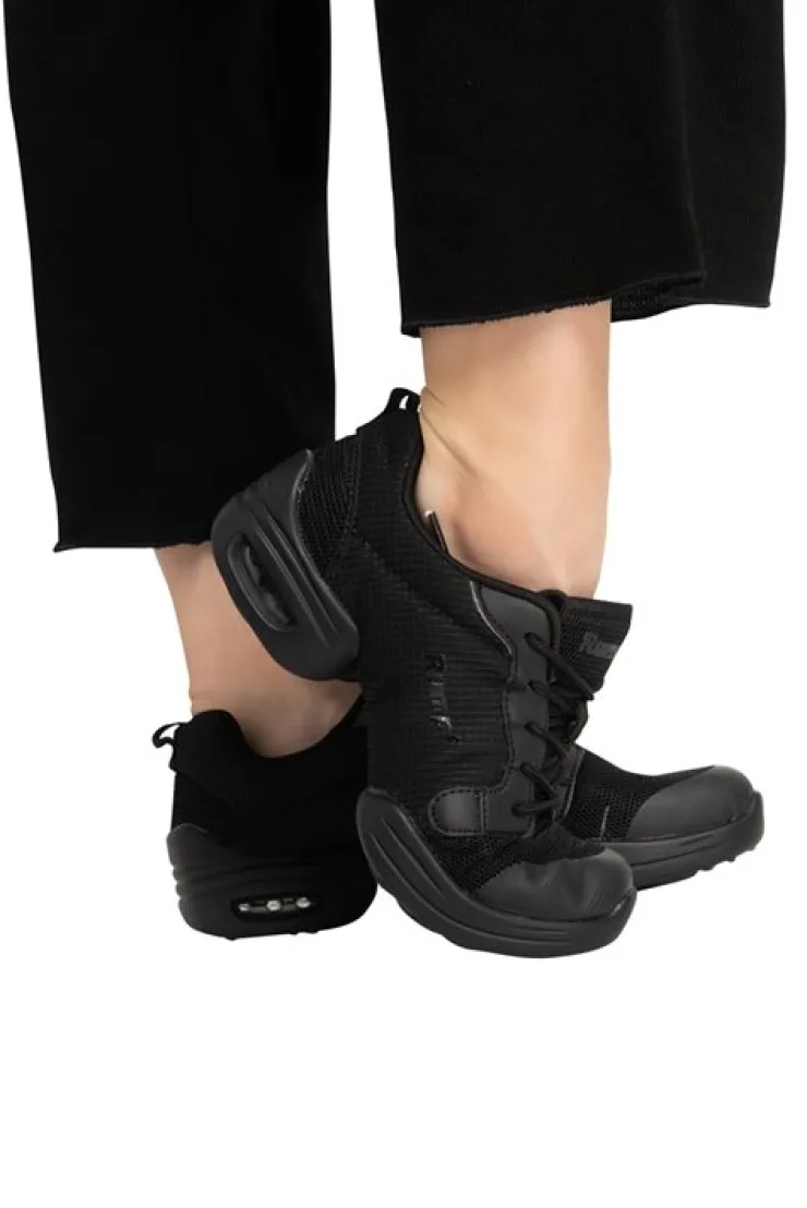 Dame Dansebutikken PEBBLE Rumpf dansesneaker sort mesh