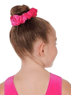Dansebutikken Pink velour hårelastik