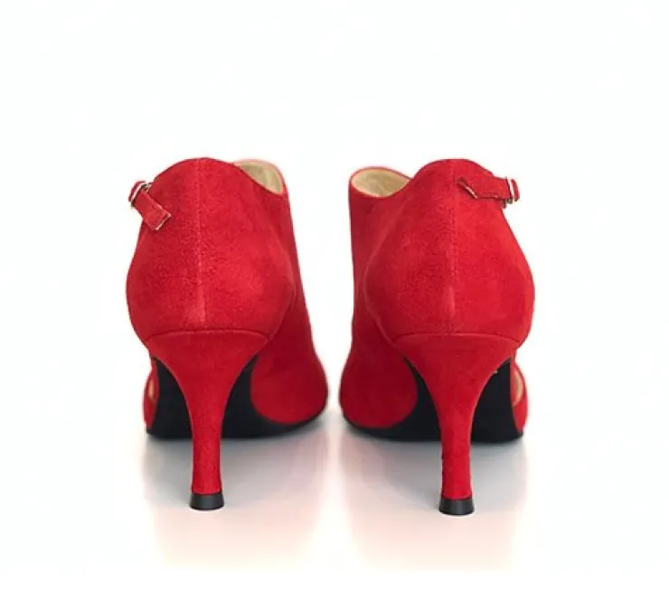Dame Dansebutikken Rød dansesko Nueva Epoca Linea 7 cm hæl