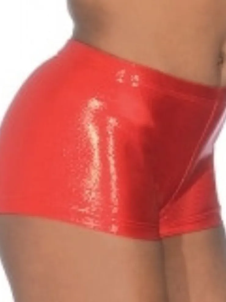 Dansebutikken Røde blanke gymnastikshorts piger The zone