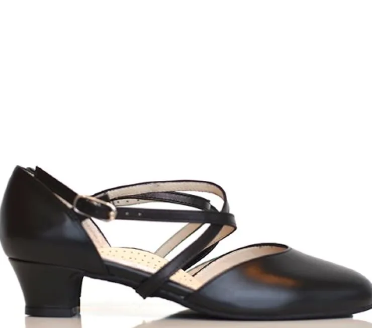Dame Dansebutikken Sort lav Felice dame dansesko Werner Kern