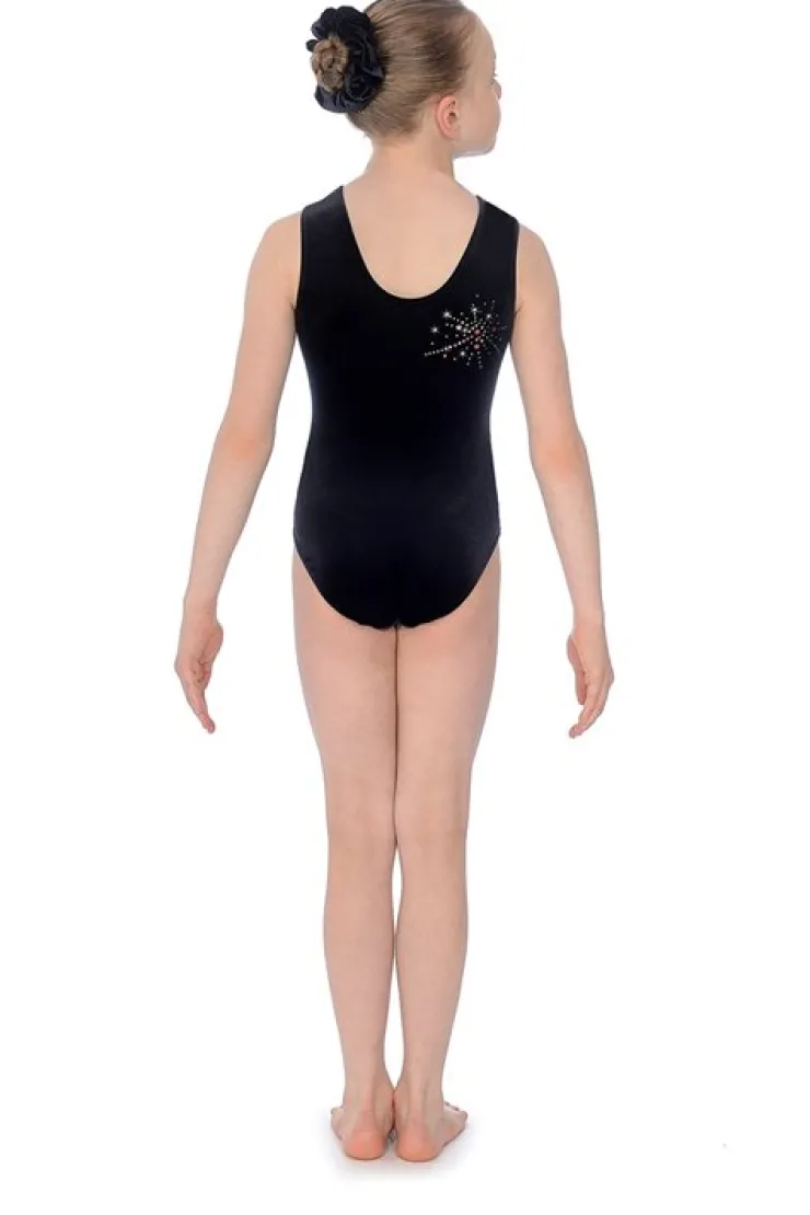Dansebutikken Sort velour gymnastikdragt piger The zone