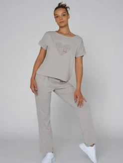 Dansebutikken Tempsdanse lys viscose t-shirt til dans med logo