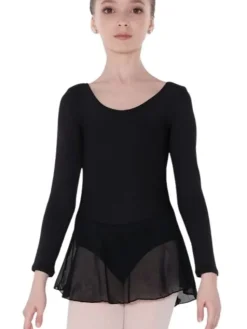 Børn Dansebutikken Wear Moi dragt med påsyet skørt i sort