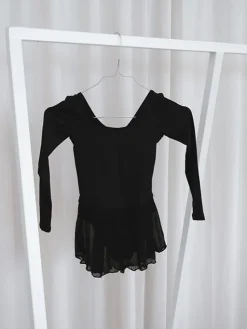 Børn Dansebutikken Wear Moi dragt med påsyet skørt i sort