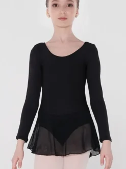 Børn Dansebutikken Wear Moi dragt med påsyet skørt i sort