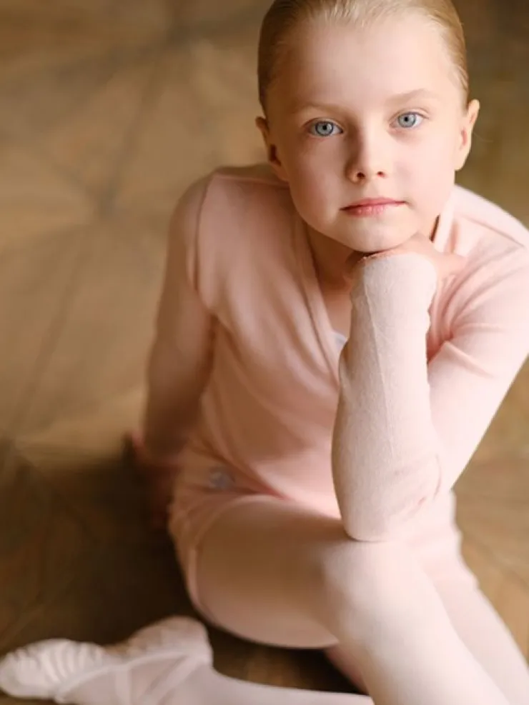 Børn Dansebutikken Wearmoi rosa slå om overdel børn ballet/gymnastik