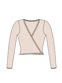 Dame Dansebutikken Wearmoi rosa slå om overdel ballet og gymnastik