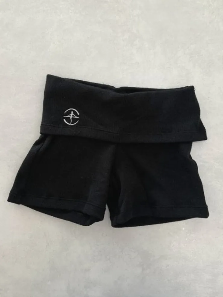Børn Dansebutikken Wearmoi sorte strikshorts børn ballet/gymnastik